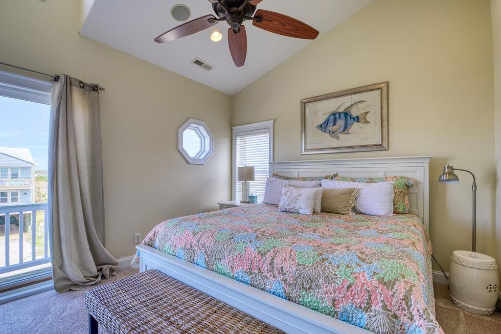 Primary bedroom at Seaside Sanctuary